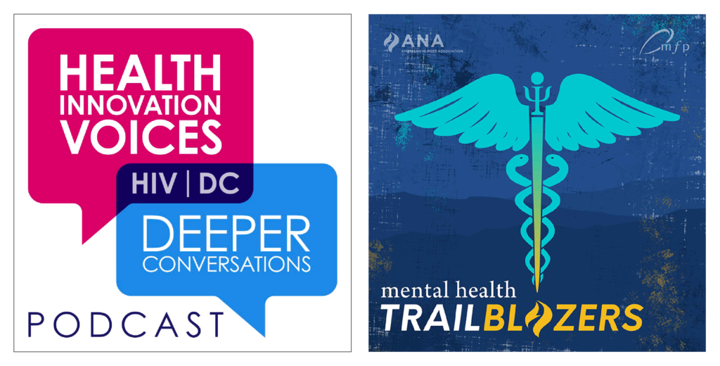 podcast covers Health Innovation Voices and Mental Health Trailblazers
